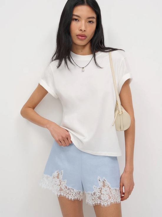 Reformation Pants - Reformation Fern Linen Short In Cloud Blue, NEW WITHOUT TAGS, NEVER WORN.